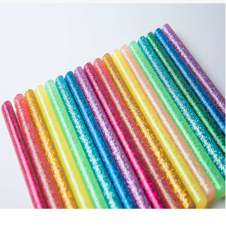 purple glitter hot glue stick