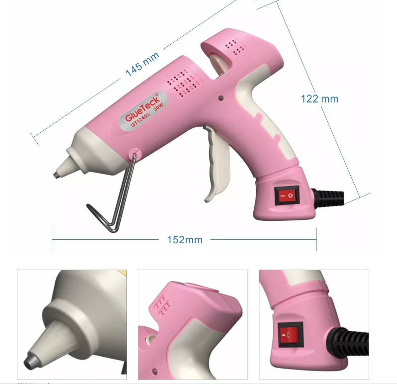 pink hot melt glue gun