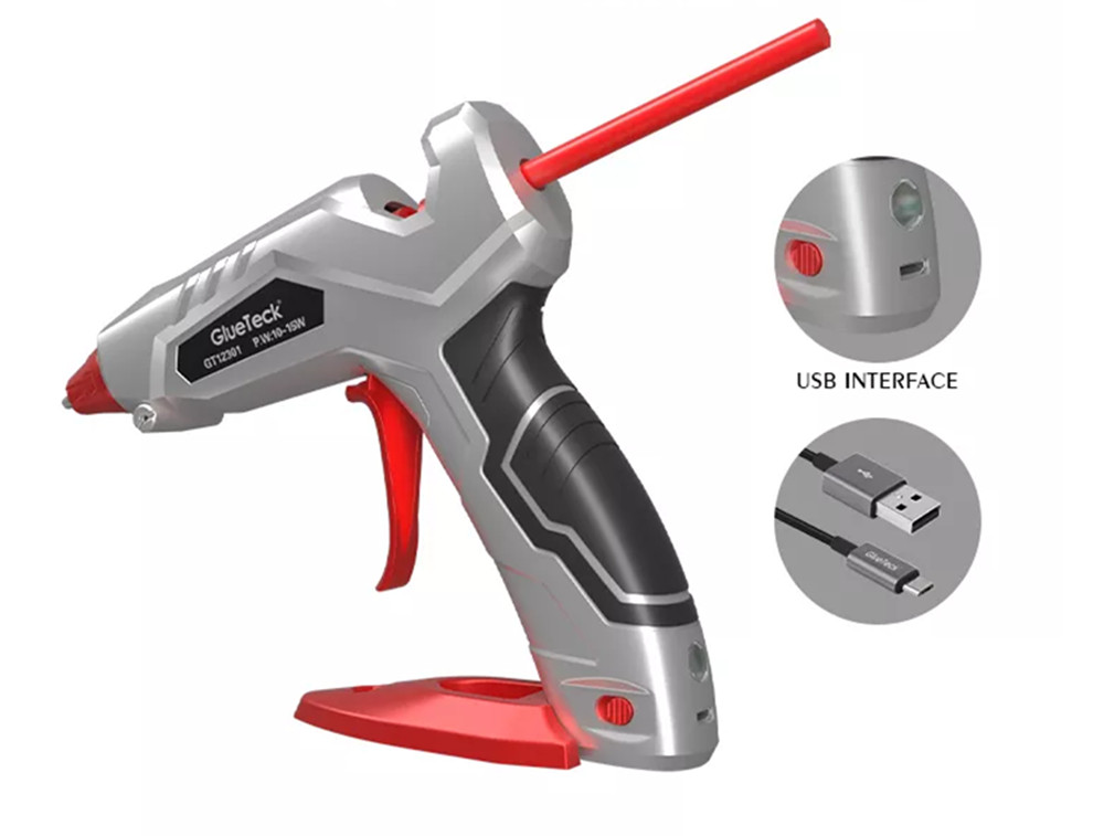 silver hot melt glue gun